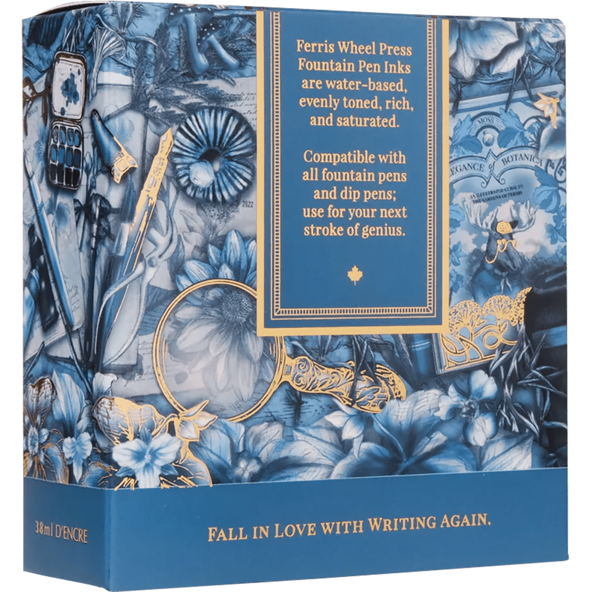 Ferris Wheel Press Ink Bottle - Bluebell Brushstrokes  - 38ml - Pen Boutique Ltd