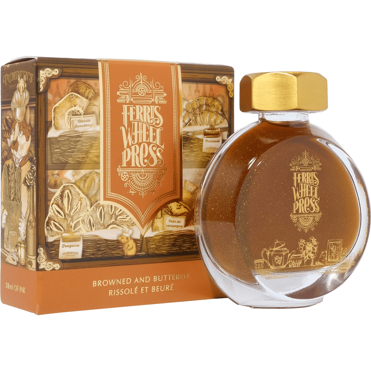 Ferris Wheel Press Ink Bottle - Browned Butter - 38ml - Pen Boutique Ltd