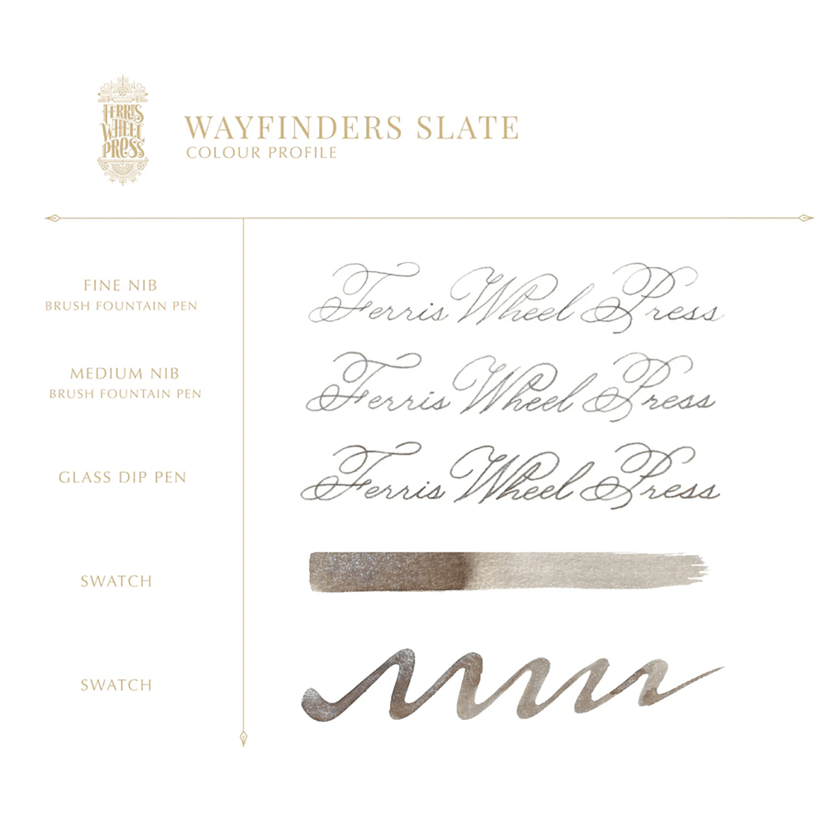 Ferris Wheel Press Ink Bottle - Everyday Wayfinders Slate - 38ml - Pen Boutique Ltd