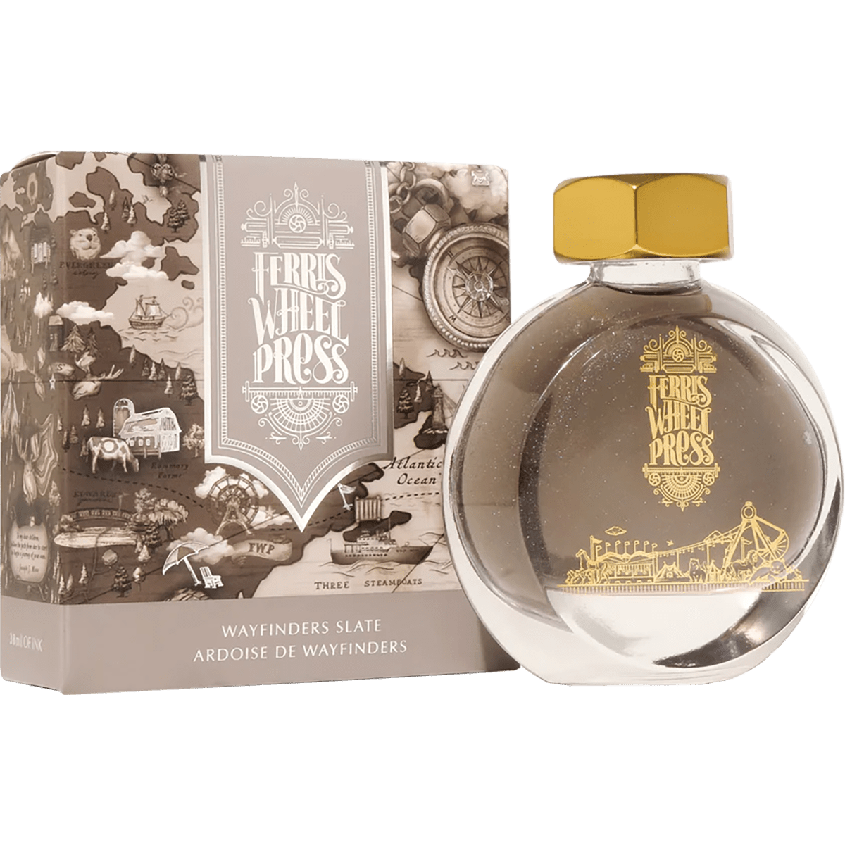 Ferris Wheel Press Ink Bottle - Everyday Wayfinders Slate - 38ml - Pen Boutique Ltd