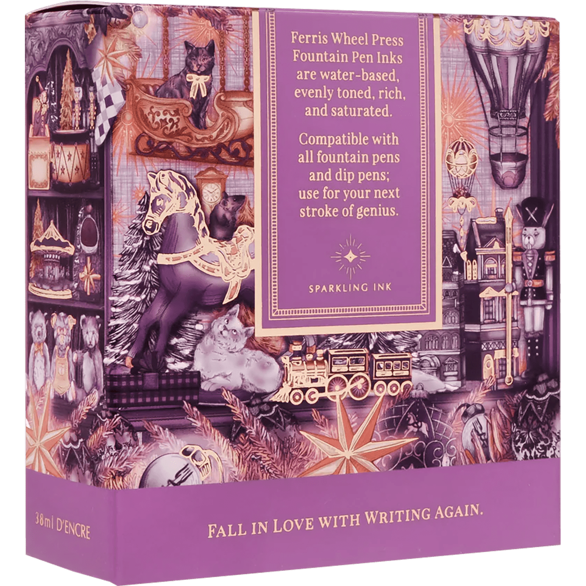 Ferris Wheel Press Ink Bottle - Mulberry Majesty  - 38ml - Pen Boutique Ltd