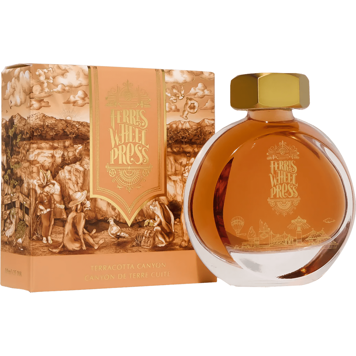 Ferris Wheel Press Ink Bottle - Terracotta Canyon  - 38ml - Pen Boutique Ltd