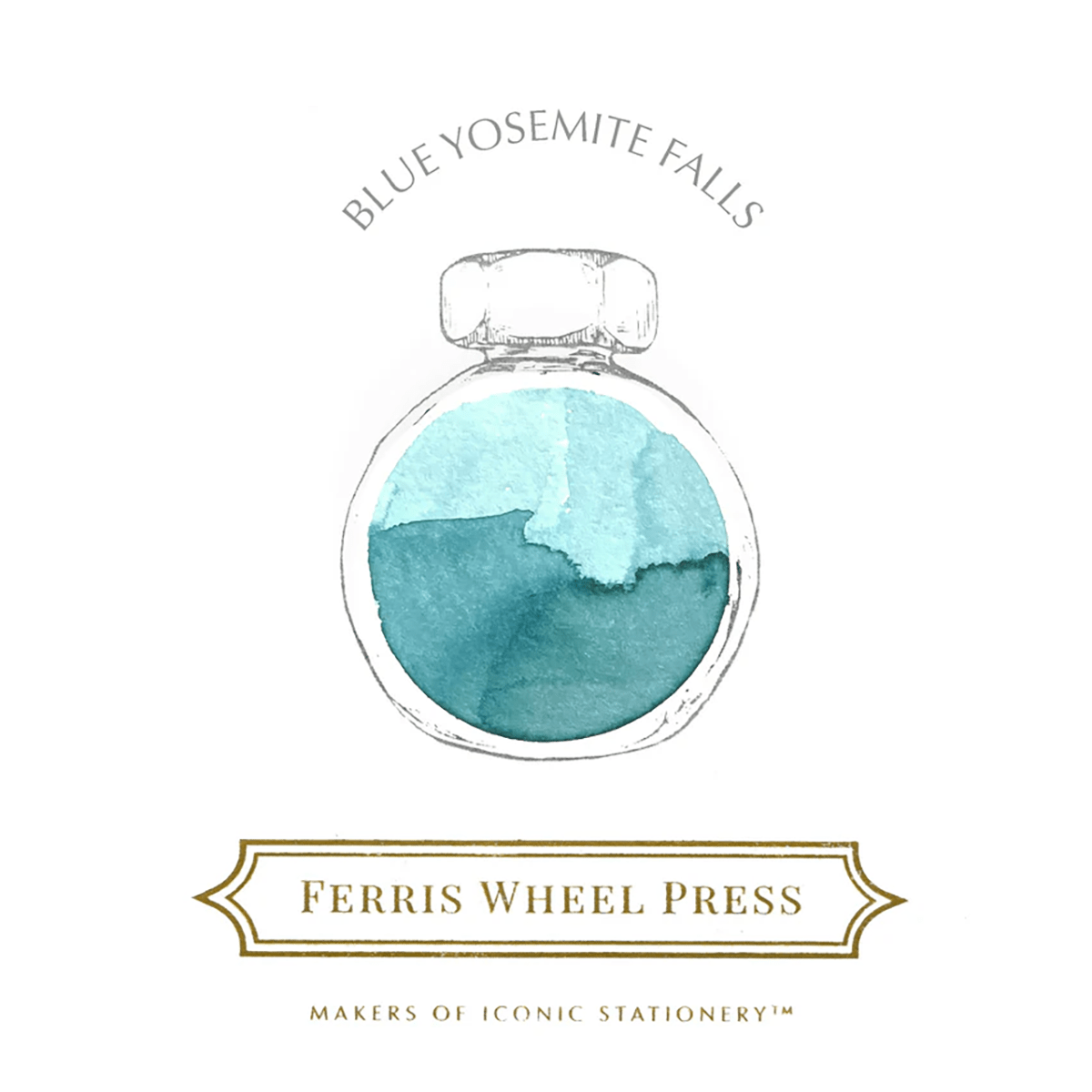 Ferris Wheel Press Ink Bottle - Blue Yosemite Falls - 38ml - Pen Boutique Ltd