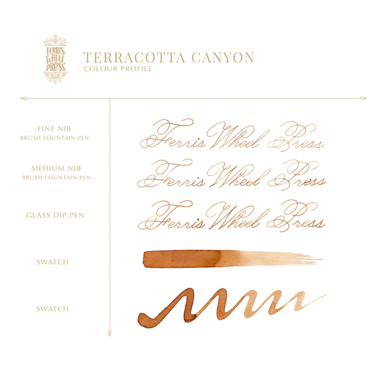 Ferris Wheel Press Ink Bottle - Terracotta Canyon  - 38ml - Pen Boutique Ltd