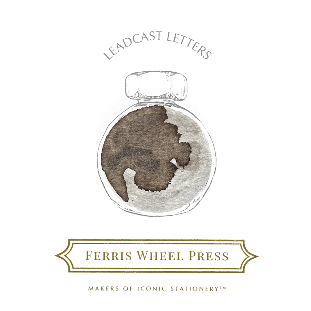 Ferris Wheel Press Ink Bottle - Leadcast Letters  - 38ml - Pen Boutique Ltd