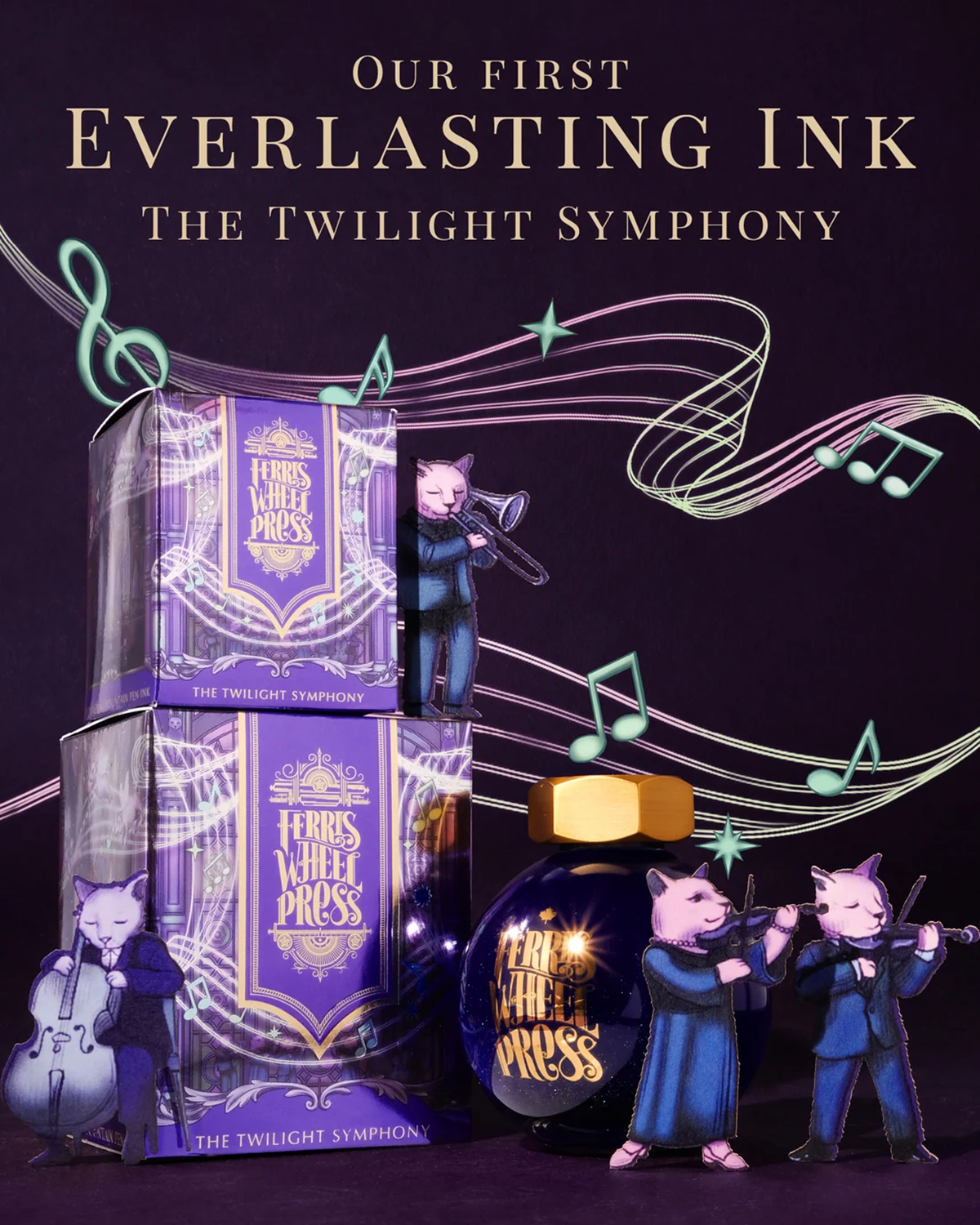 Ferris Wheel Press Ink Bottle - Twilight Symphony - 20ml (Limited Edition)-Pen Boutique Ltd