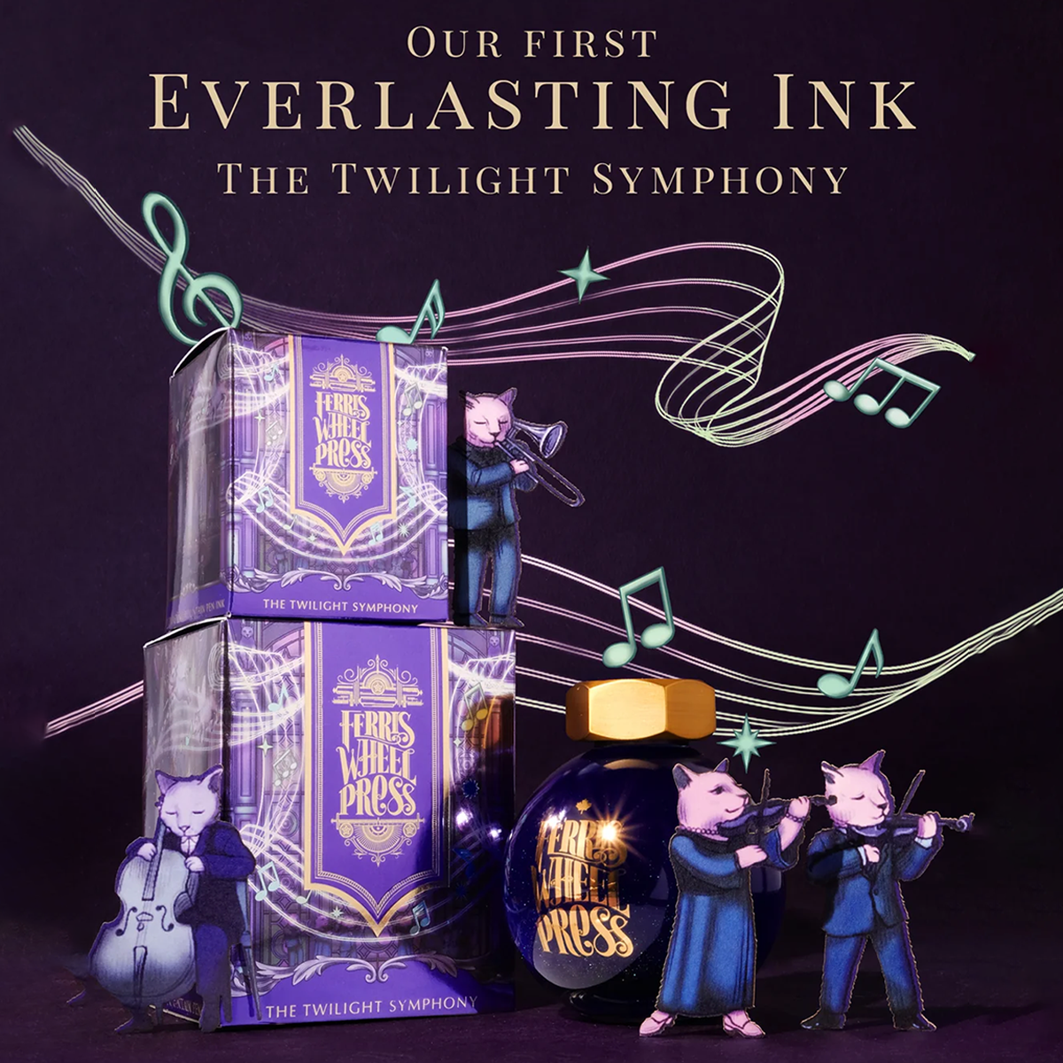 Ferris Wheel Press Ink Bottle - Twilight Symphony - 20ml (Limited Edition)-Pen Boutique Ltd