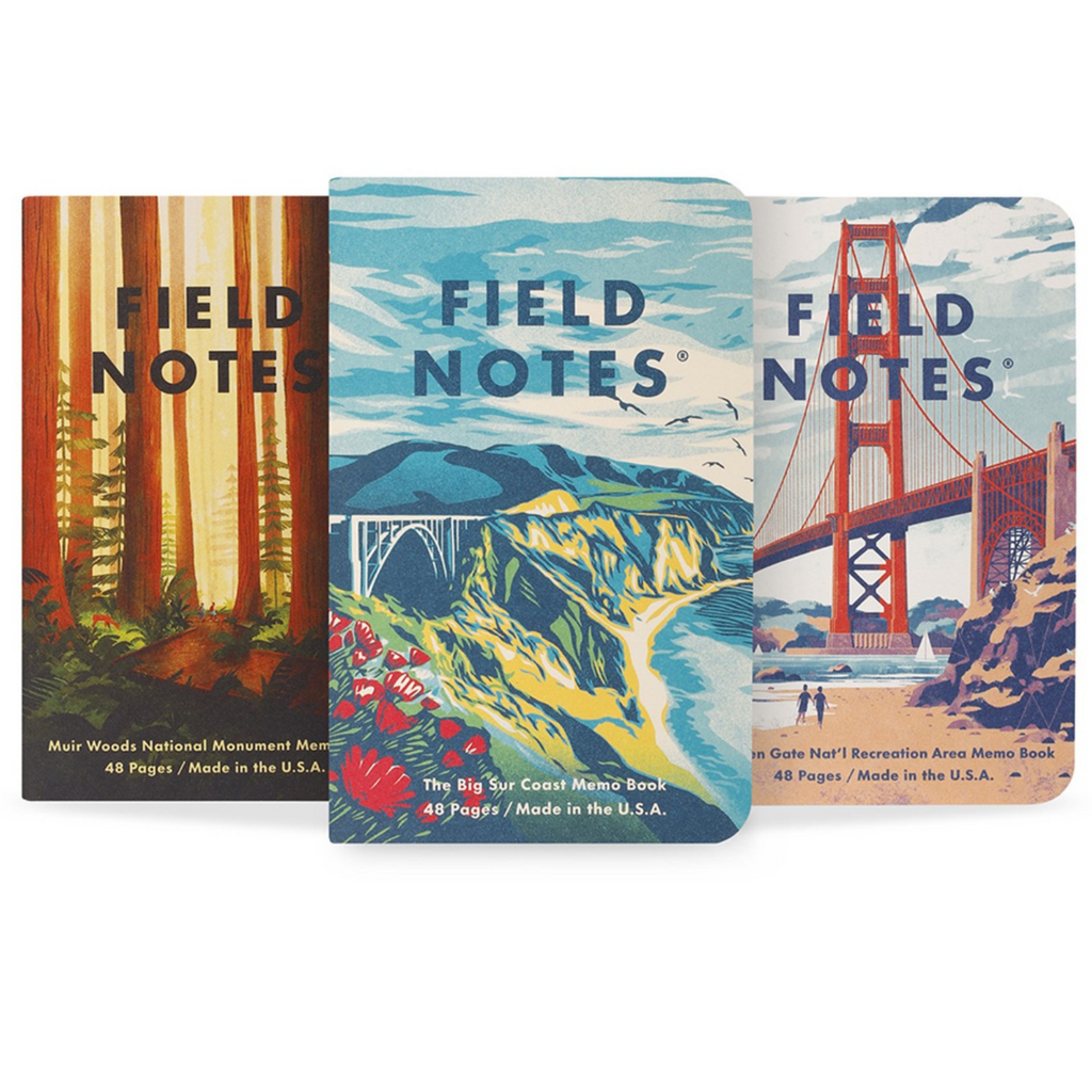 Field Notes Explore America Series A: Northern California 3-Pack Memo Books-Pen Boutique Ltd