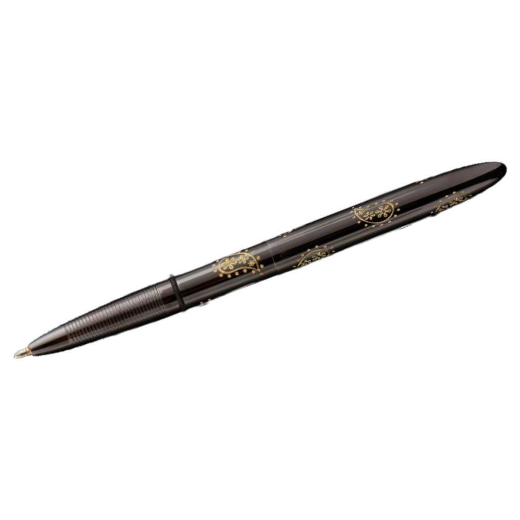 Fisher Space Bullet Titanium Nitride - Dark Matte Black (Paisley Design) - Pen Boutique Ltd