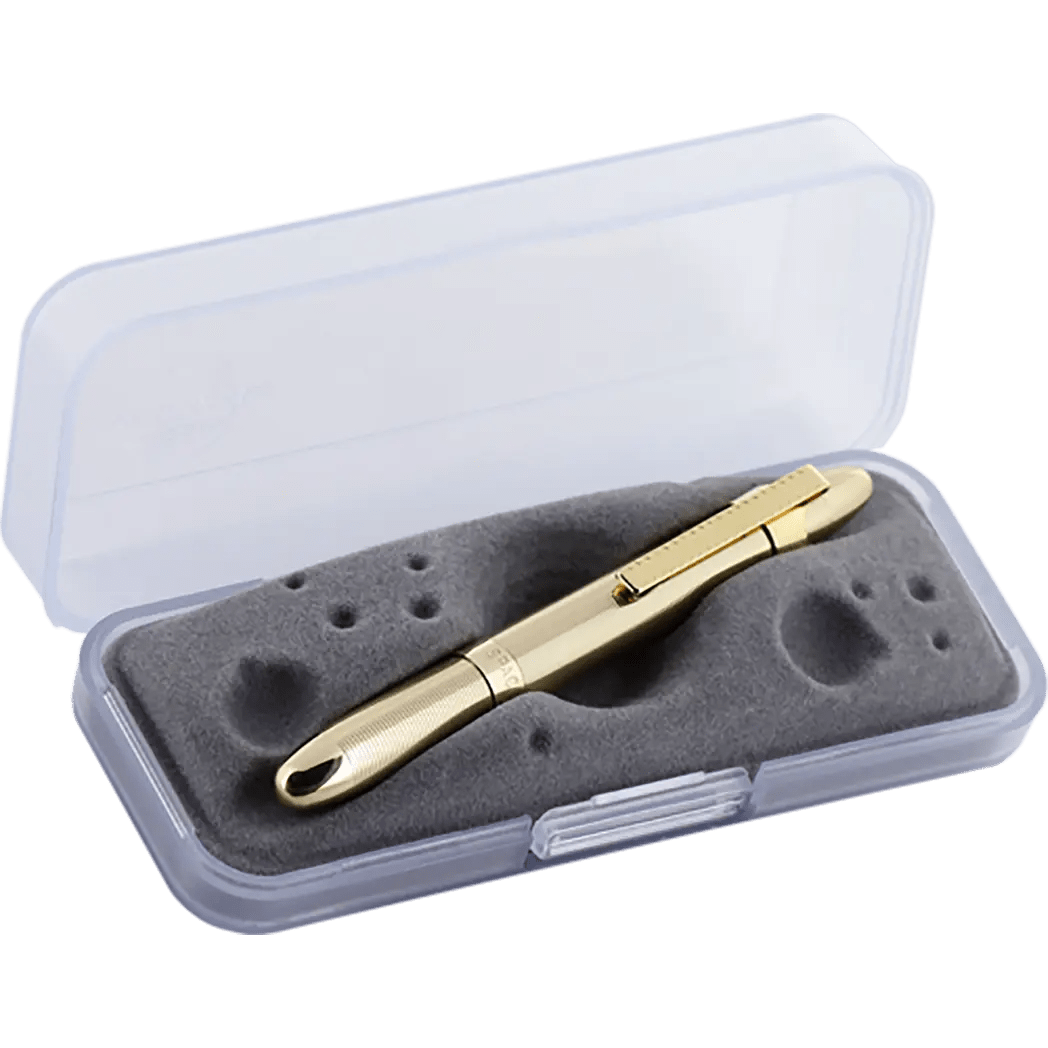 Fisher Space Pen Lacquered Brass with Clip Bullet Ballpoint Pen - Pen Boutique Ltd