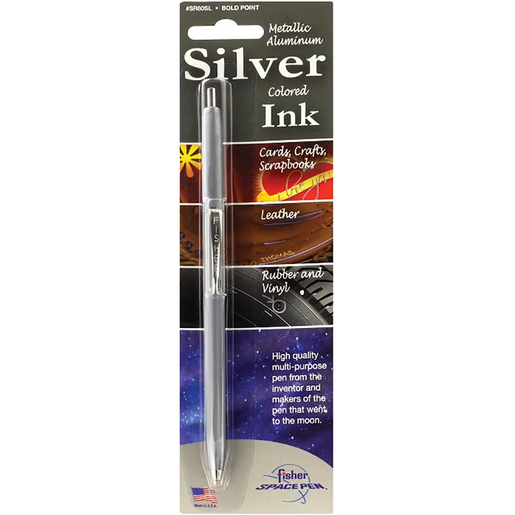 Fisher Space Silver Colored Ink Ballpoint Pen-Pen Boutique Ltd