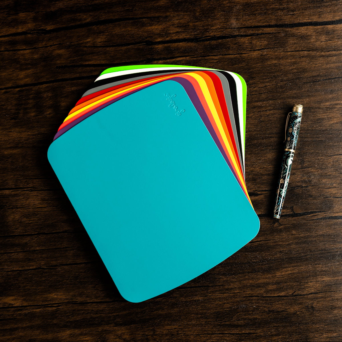 Girologio Repurposed Italian Leather Writing Mat/Mouse Pad-Pen Boutique Ltd