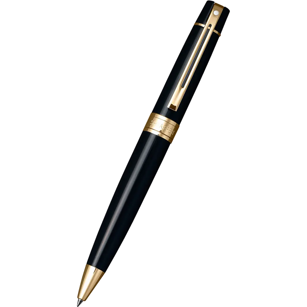 Sheaffer 300 Black w/ Gold Trim Ballpoint Pen-Pen Boutique Ltd