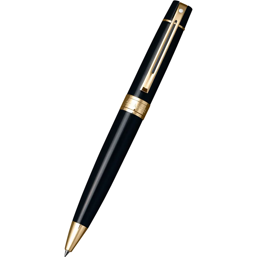 Sheaffer 300 Black w/ Gold Trim Ballpoint Pen-Pen Boutique Ltd