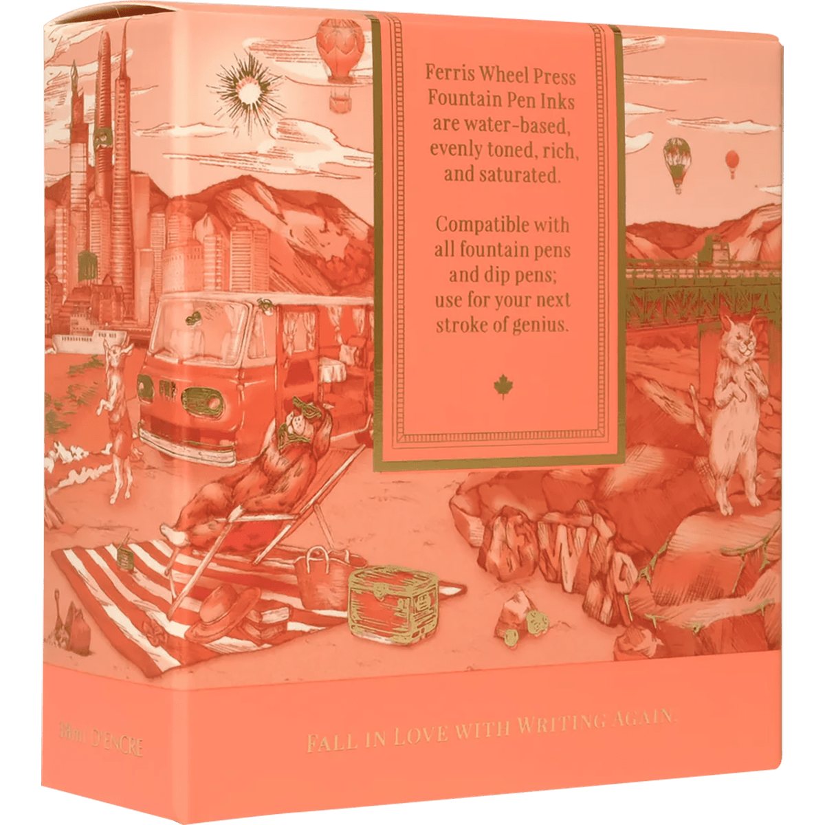 Ferris Wheel Press Ink Bottle - Golden Gate Glow - 38ml - Pen Boutique Ltd