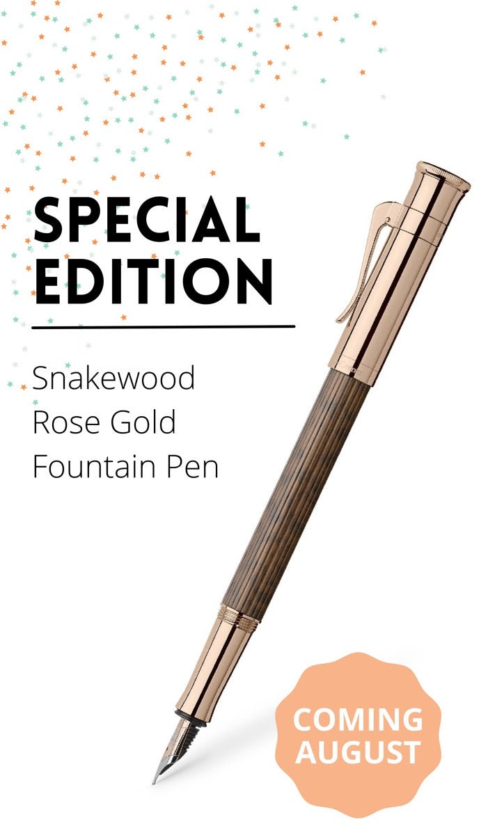 Graf Von Faber - Castell Classic Fountain Pen - Snakewood - Rose Gold Trim (Special Edition) - Pen Boutique Ltd