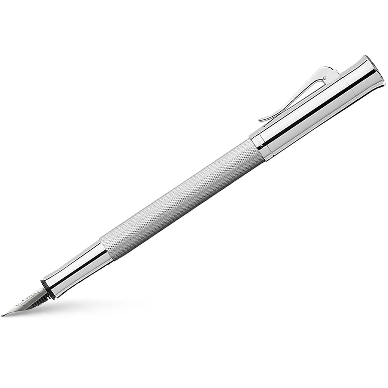 Graf Von Faber-Castell Guilloche Barley Rhodium Fountain Pen-Pen Boutique Ltd