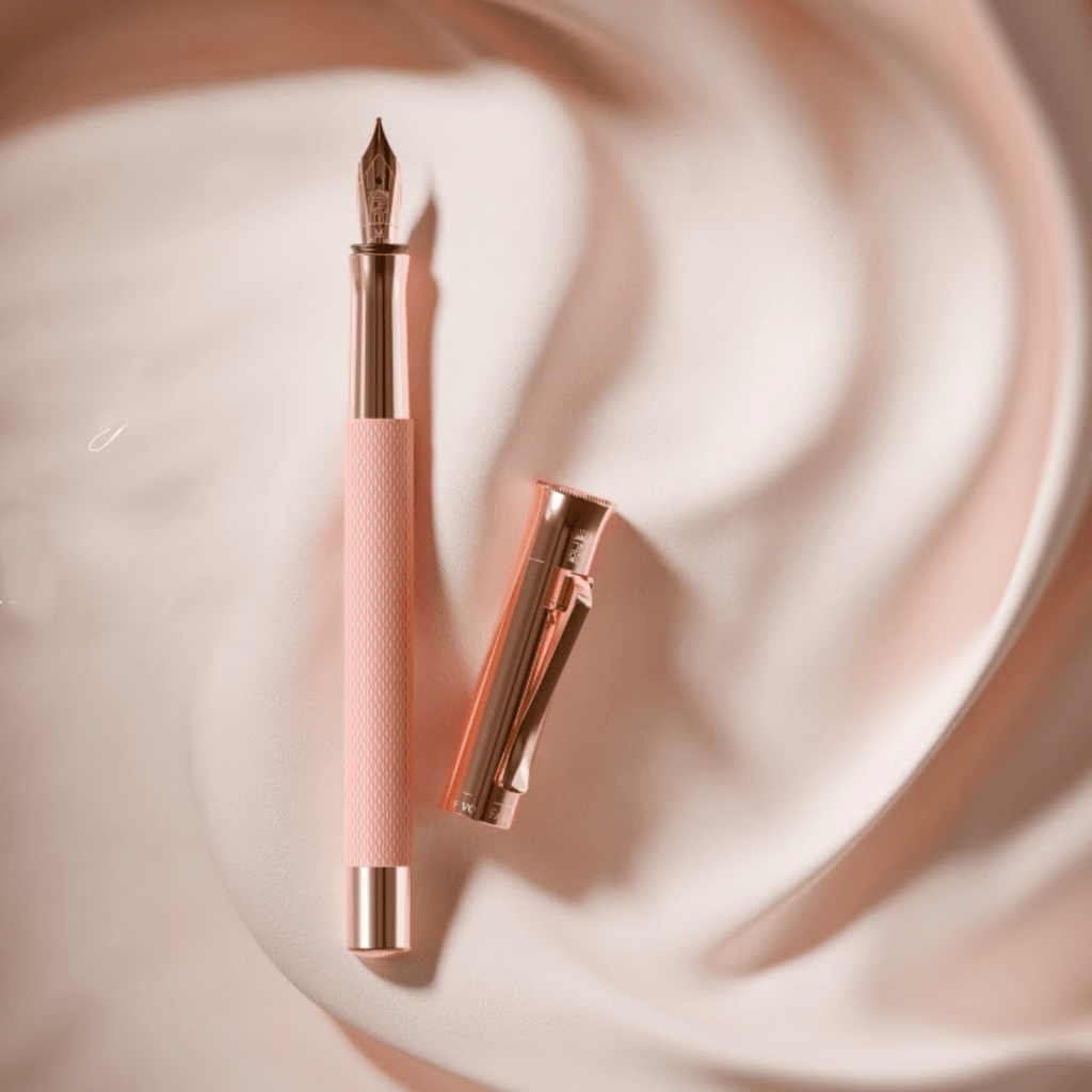Graf Von Faber - Castell Guilloche Fountain Pen - Rose - Pen Boutique Ltd