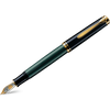 Pelikan Souveran Fountain Pen - M600 Black/Green-Pen Boutique Ltd