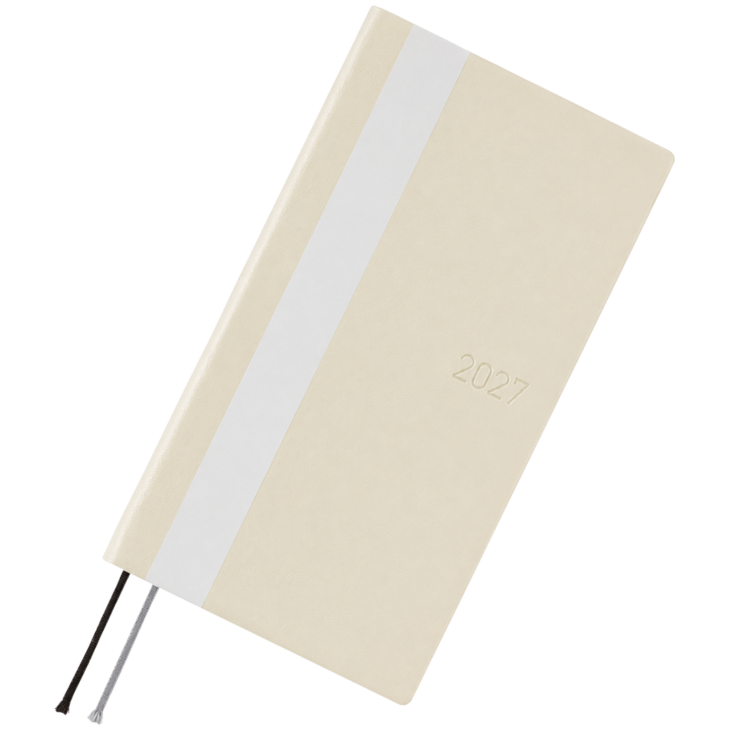 Hobonichi 2027 Soft Cover English Book - White Line: Ivory - Tall & Slim (Weeks - Janaury Start)-Pen Boutique Ltd