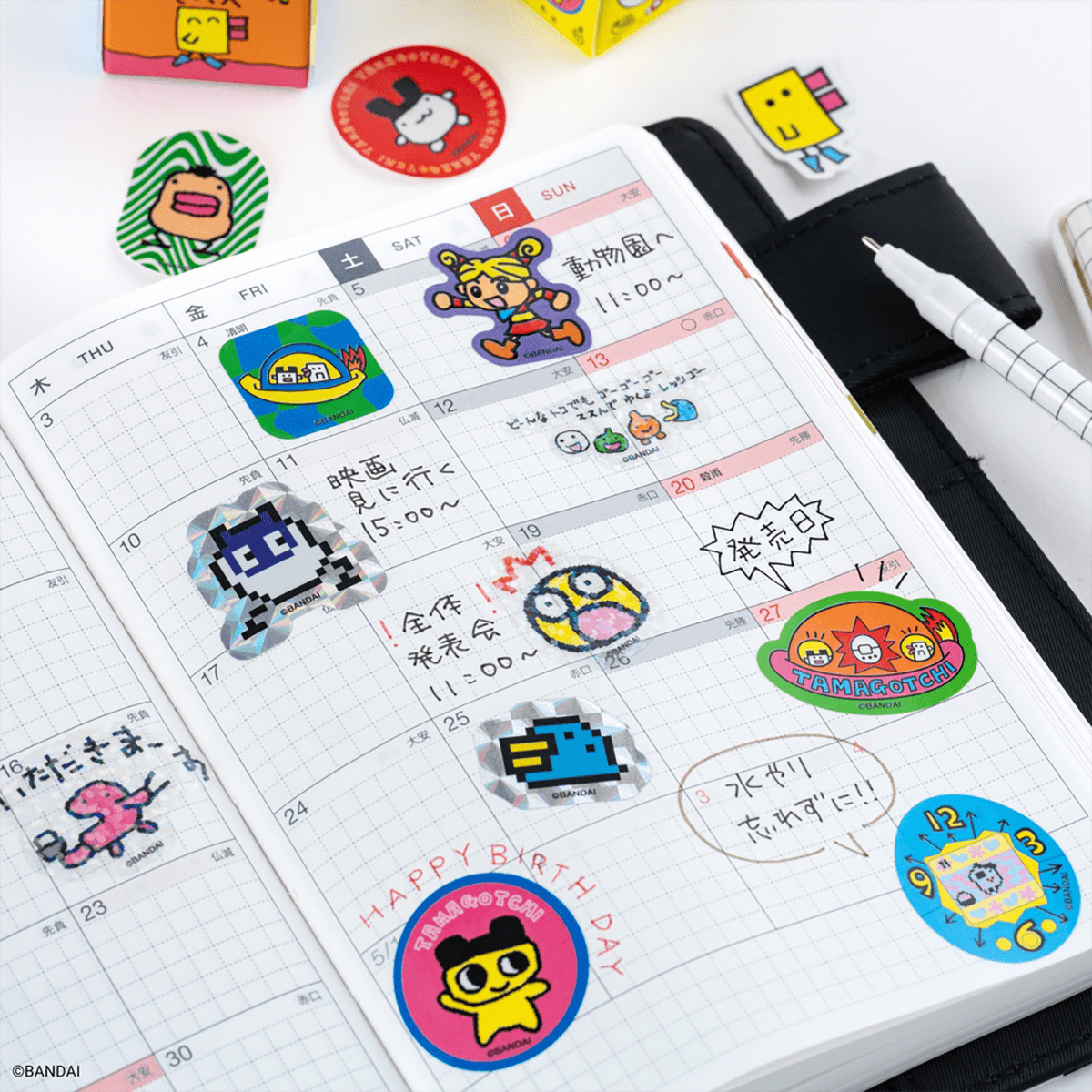 Hobonichi Flake Stickers - Tamagotchi (Set of 3 Boxes) - Pen Boutique Ltd