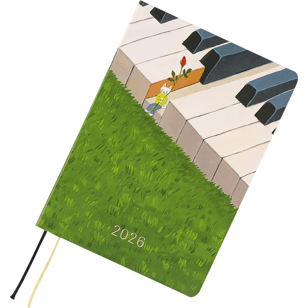 Hobonichi HON Hard Cover English Book - Hiroko Kubota: Waiting on the Chord - A6 (January Start) - Pen Boutique Ltd