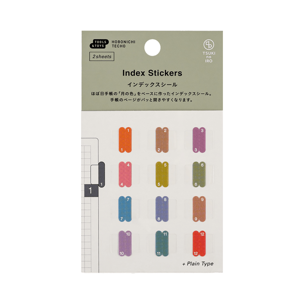 Hobonichi Index Stickers - TSUKI no IRO - Pen Boutique Ltd