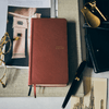 Hobonichi Light Hard Cover Japanese Book - Leather: Wine Brown - Tall & Slim (Weeks - April Start) - Pen Boutique Ltd