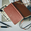 Hobonichi Light Hard Cover Japanese Book - Leather: Wine Brown - Tall & Slim (Weeks - April Start) - Pen Boutique Ltd