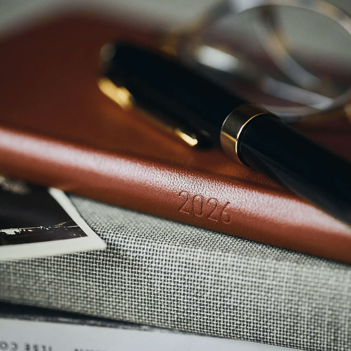 Hobonichi Light Hard Cover Japanese Book - Leather: Wine Brown - Tall & Slim (Weeks - April Start) - Pen Boutique Ltd