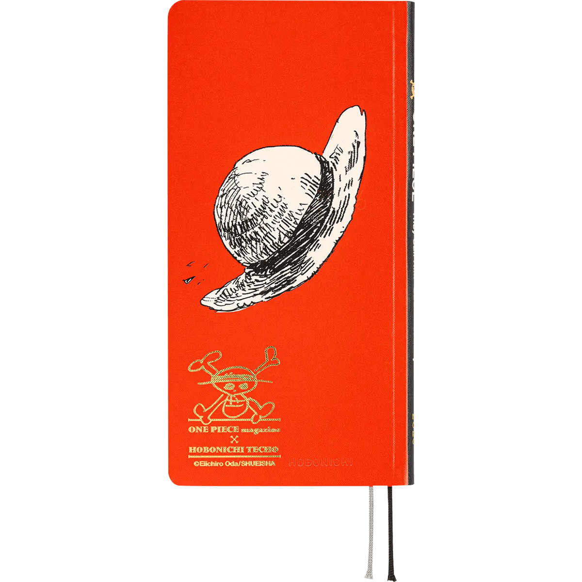 Hobonichi Light Hard Cover Japanese Book - ONE PIECE Magazine: Straw Hat Luffy - Red - Tall & Slim (Weeks - April Start) - Pen Boutique Ltd
