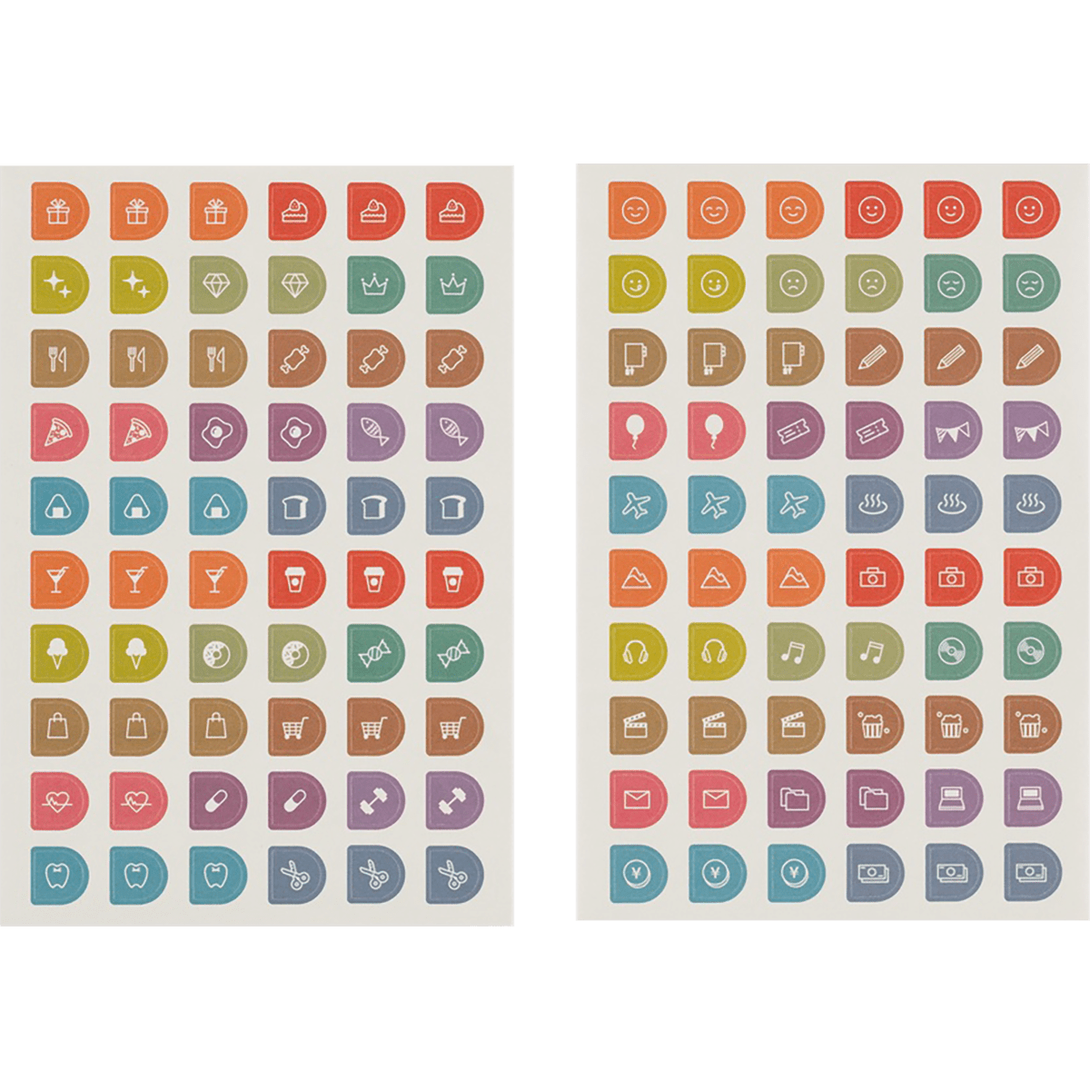 Hobonichi Sticker Set - TSUKI no IRO (Schedule) - Pen Boutique Ltd