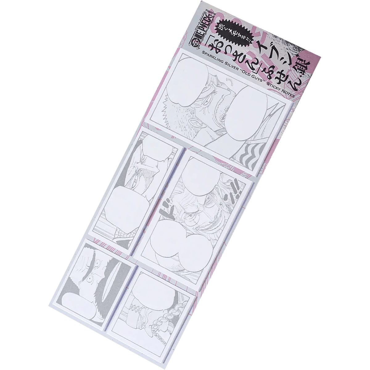 Hobonichi Sticky Notes - ONE PIECE Magazine: Sparkling Silver “Old Guys” - Pen Boutique Ltd