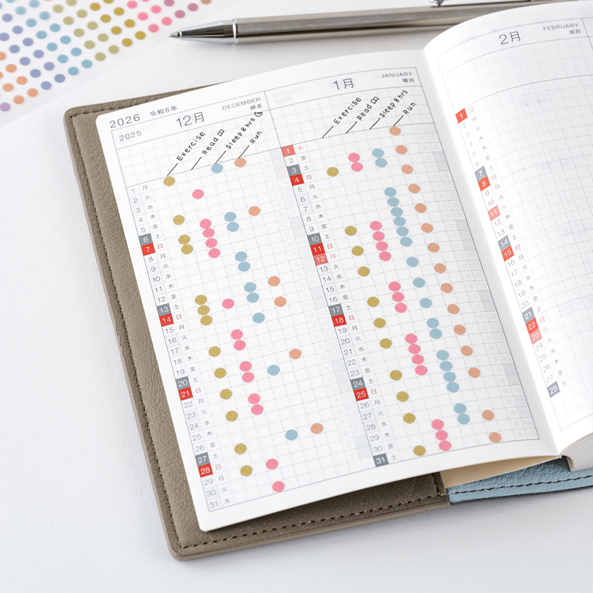 Hobonichi Transparent Dot Stickers - TSUKI no IRO (3.5mm) - Pen Boutique Ltd