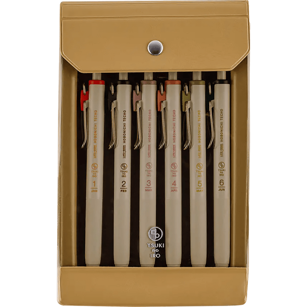 Hobonichi Uniball One Pens [Jan - Jun Set] in Original Case - TSUKI no IRO - Pen Boutique Ltd