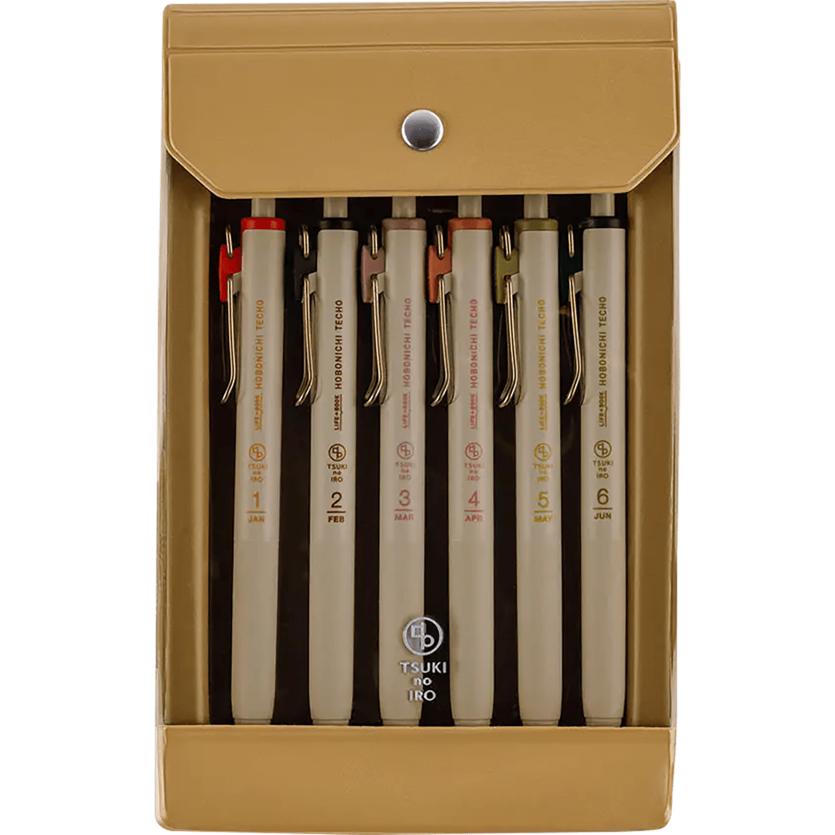 Hobonichi Uniball One Pens [Jan - Jun Set] in Original Case - TSUKI no IRO - Pen Boutique Ltd