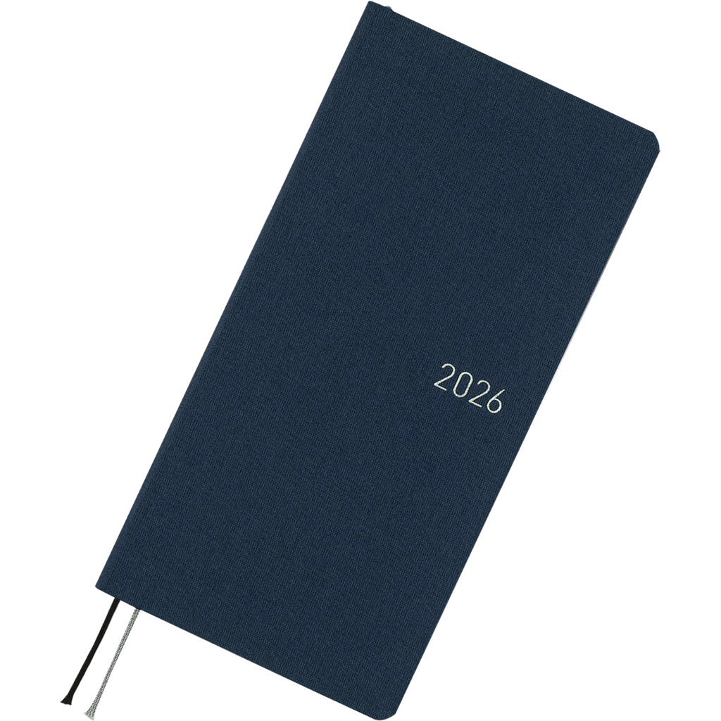 Hobonichi Light Hard Cover Japanese Book - Colors: Cosmo Blue - Tall & Slim (Weeks - April Start) - Pen Boutique Ltd