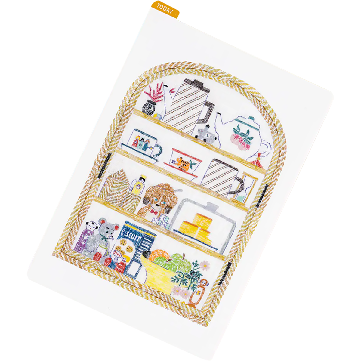 Hobonichi Pencil Board - Iyo Okumi (Happy Tea Time - Teapot Shelf) - A6 - Pen Boutique Ltd