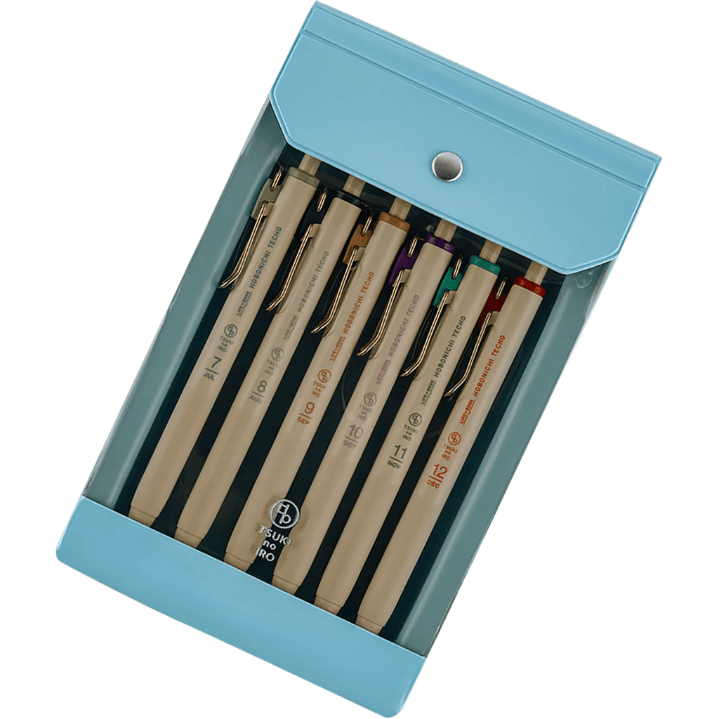 Hobonichi Uniball One Pens [July - Dec Set] in Original Case - TSUKI no IRO - Pen Boutique Ltd