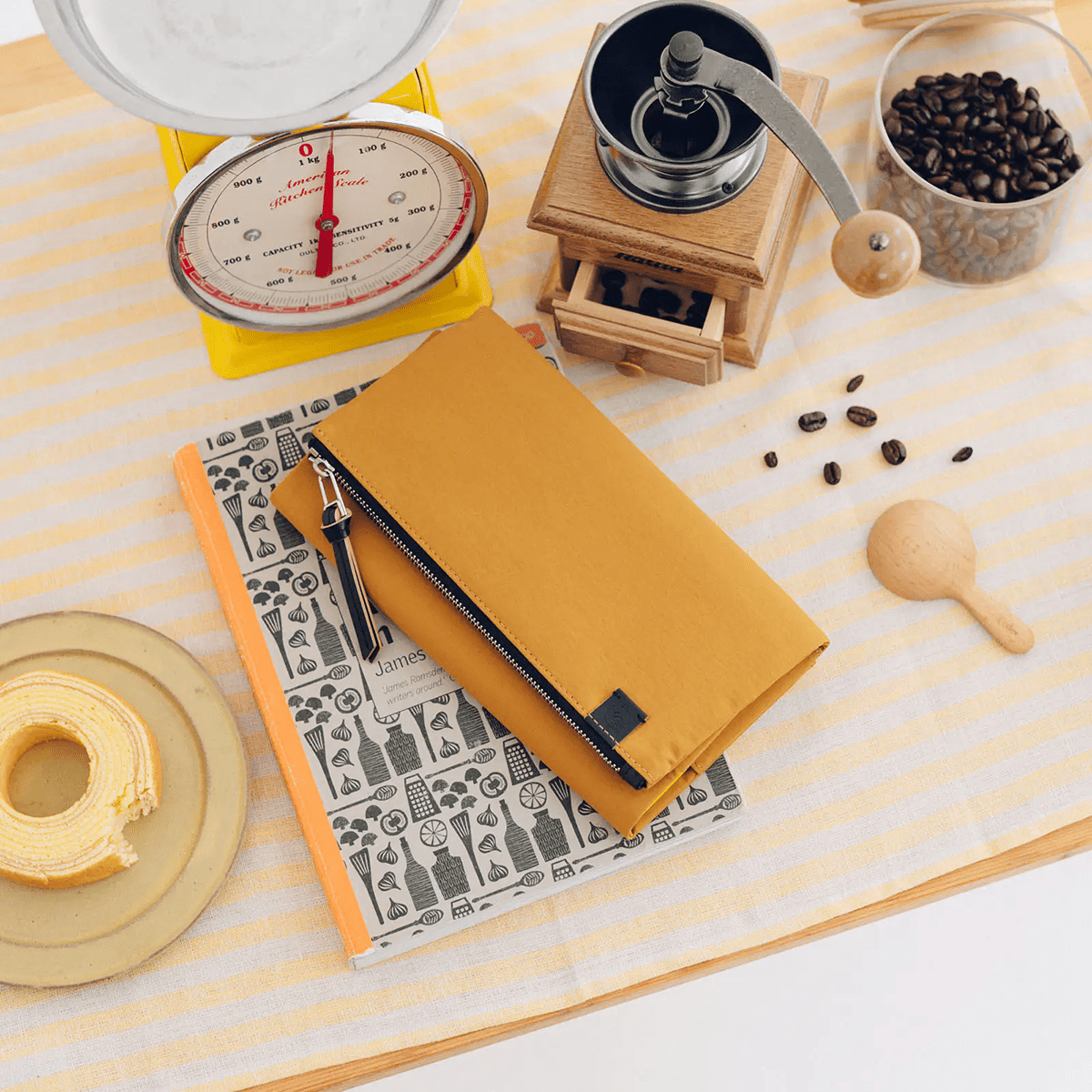 Hobonichi Cover - Tragen: Mustard - Tall & Slim - Zipper Closure - Pen Boutique Ltd