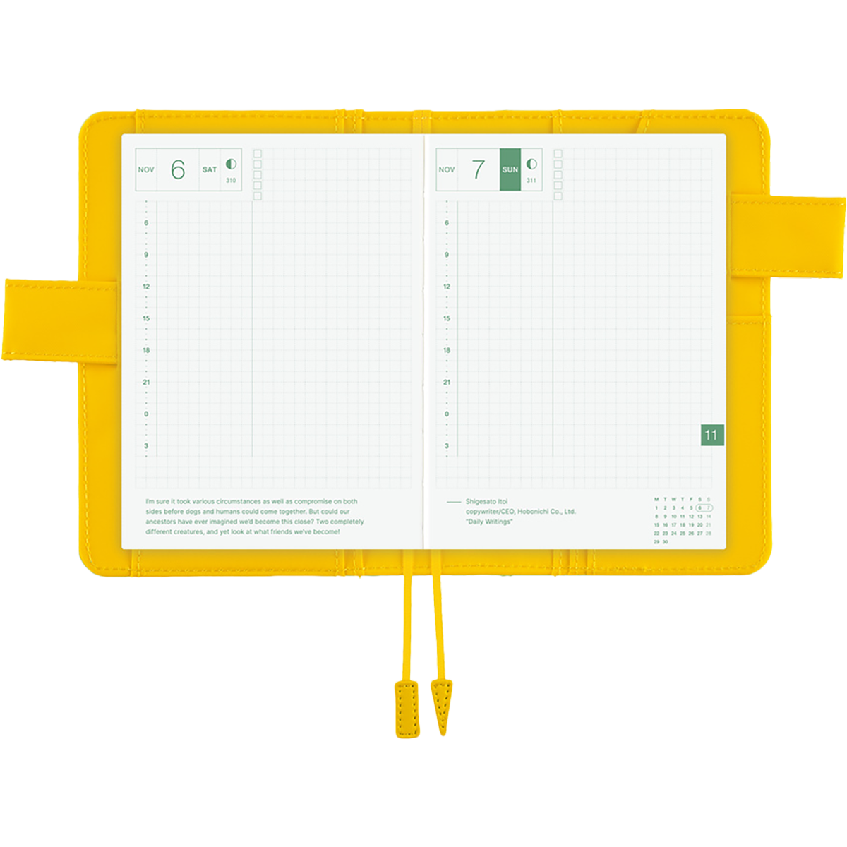 Hobonichi Japanese 2027 Book & Cover - Colors: Fresh Citron - A6-Pen Boutique Ltd