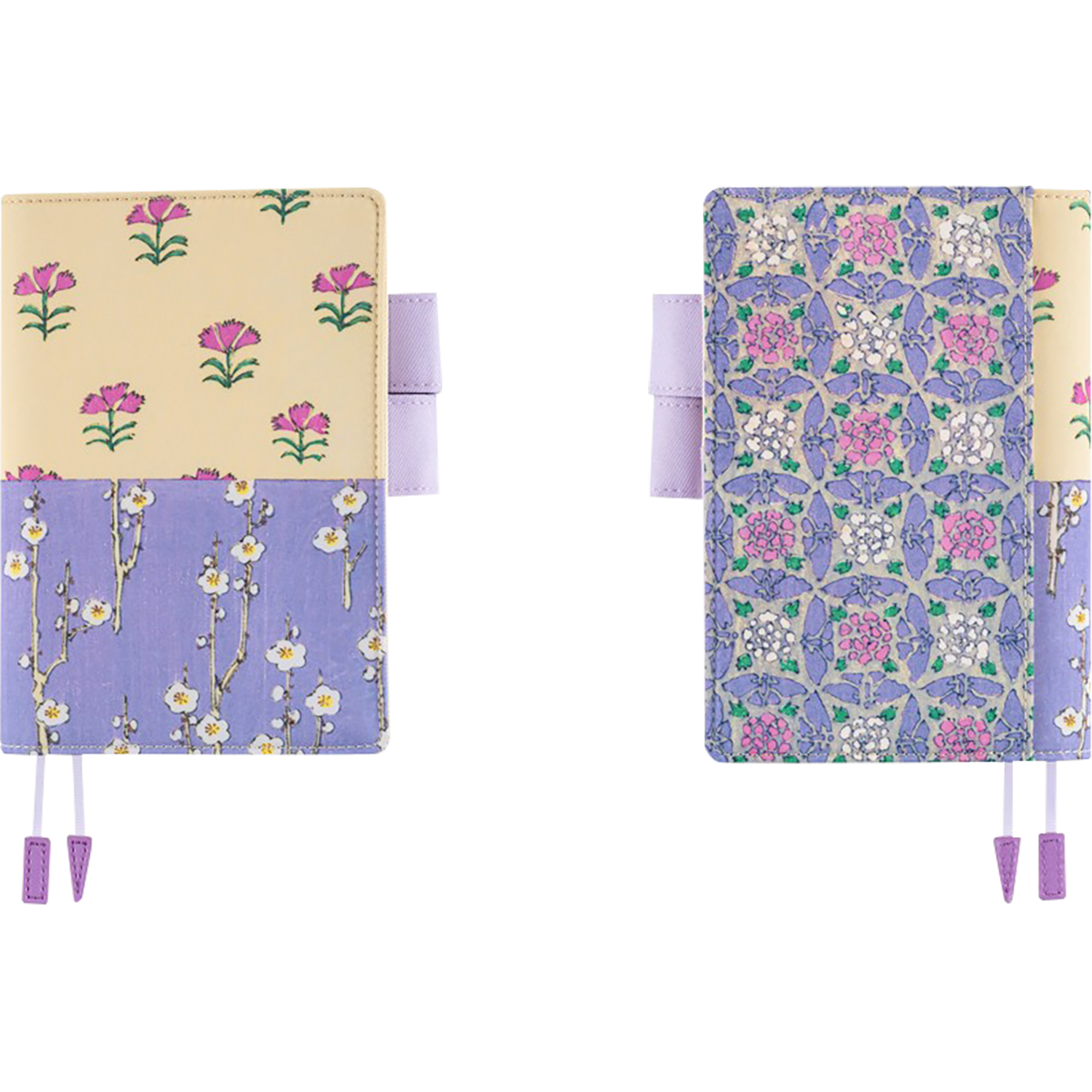 Hobonichi Japanese Book & Cover - Unsodo: Bijutsukai - Plum and Dianthus - A6 (April Start) - Pen Boutique Ltd