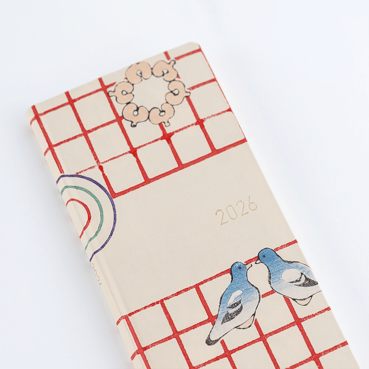 Hobonichi Light Hard Cover Japanese Book - Unsodo Bijutsukai: Blue Pigeons - Tall & Slim (Weeks - April Start) - Pen Boutique Ltd