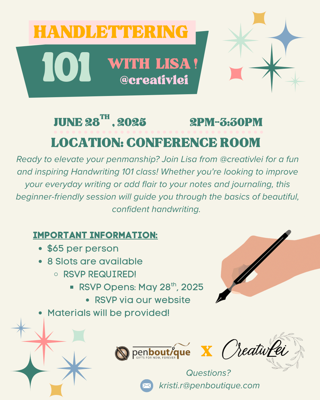 Handlettering 101 - Pen Boutique Ltd