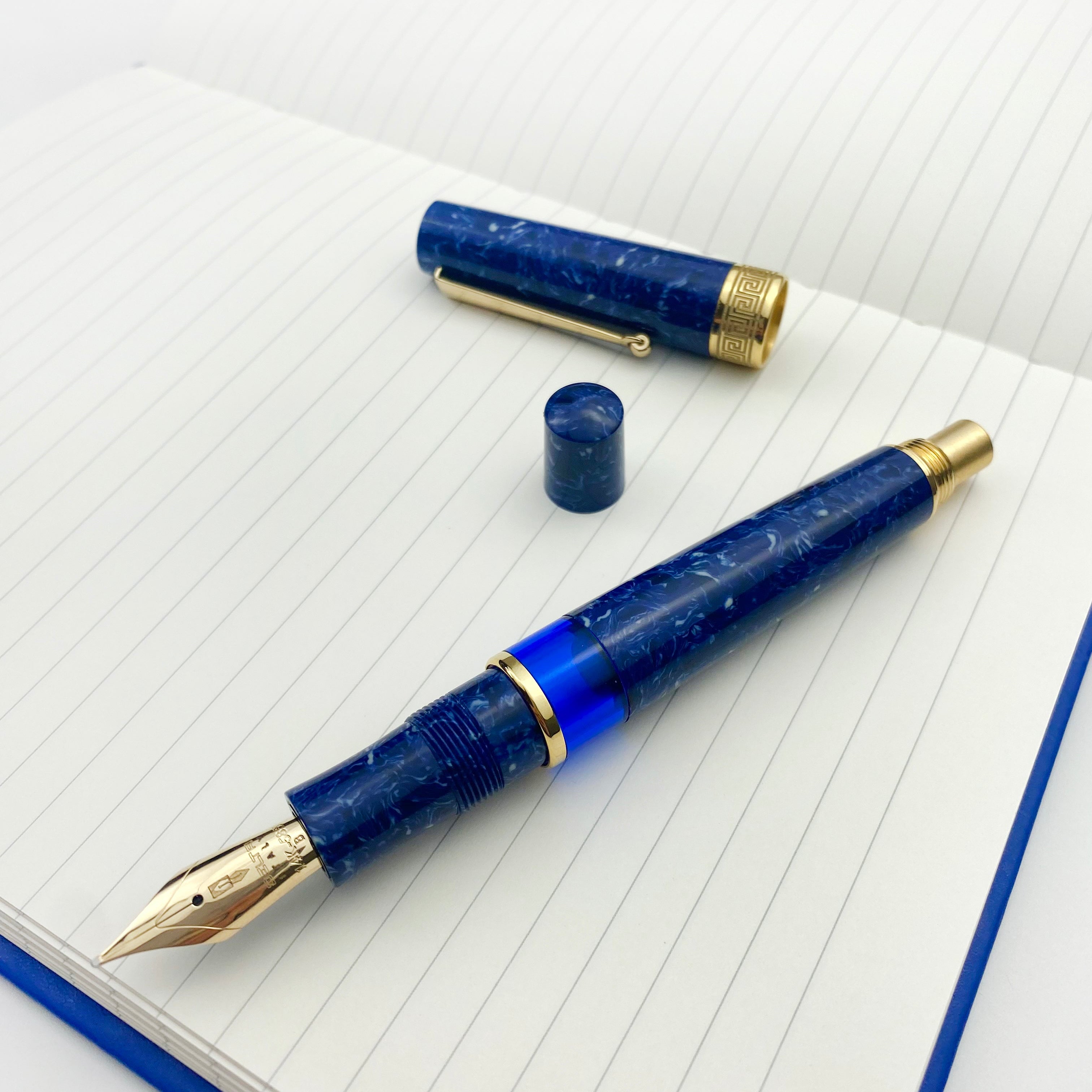 Delta Fountain Pen - Lapis Blue - Rosegold Trim (Limited Edition) - Pen Boutique Ltd