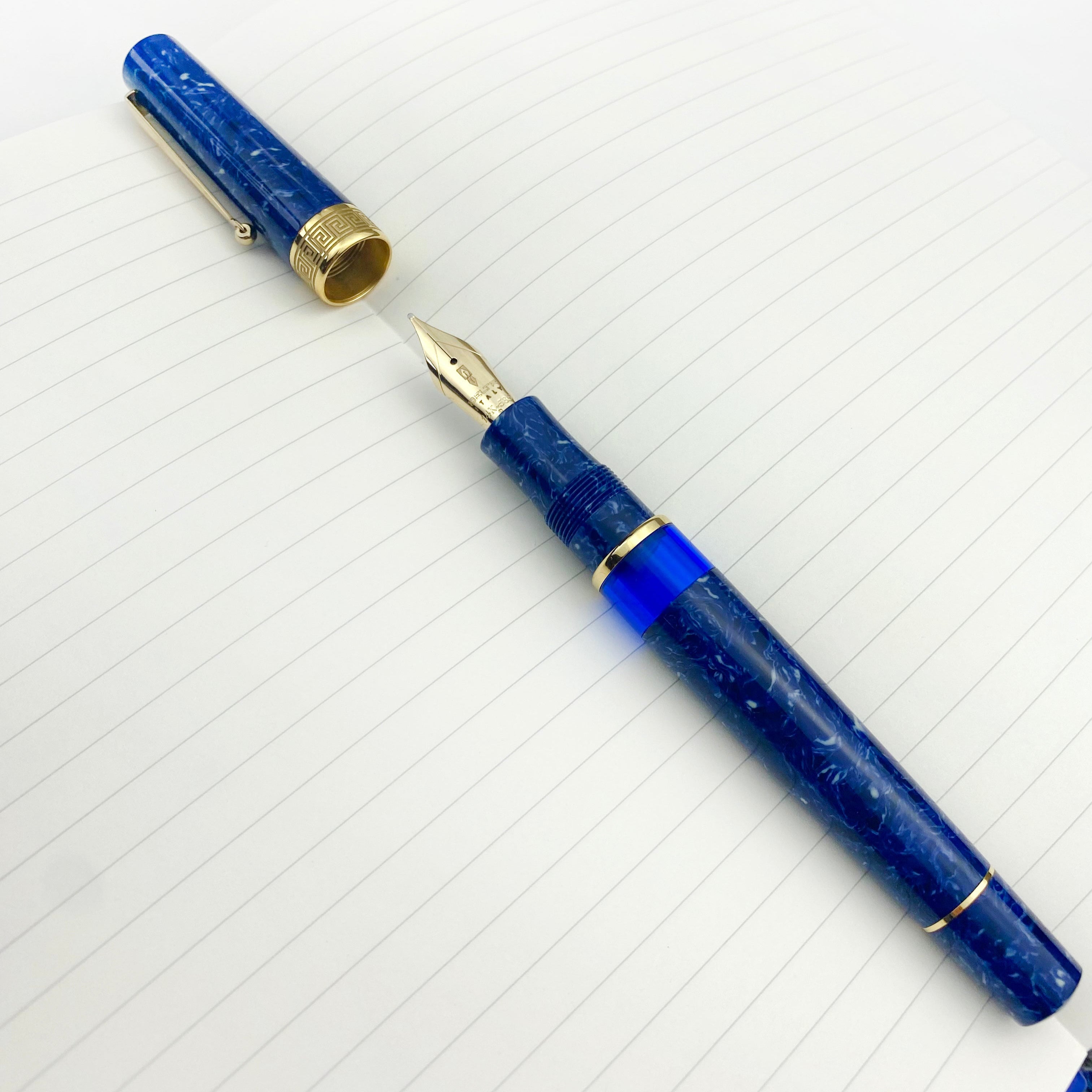 Delta Fountain Pen - Lapis Blue - Rosegold Trim (Limited Edition) - Pen Boutique Ltd