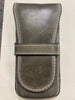 Pen Boutique Yak Leather Triple Pen Holder - Crazy Horse - Nimbus/Black - Pen Boutique Ltd