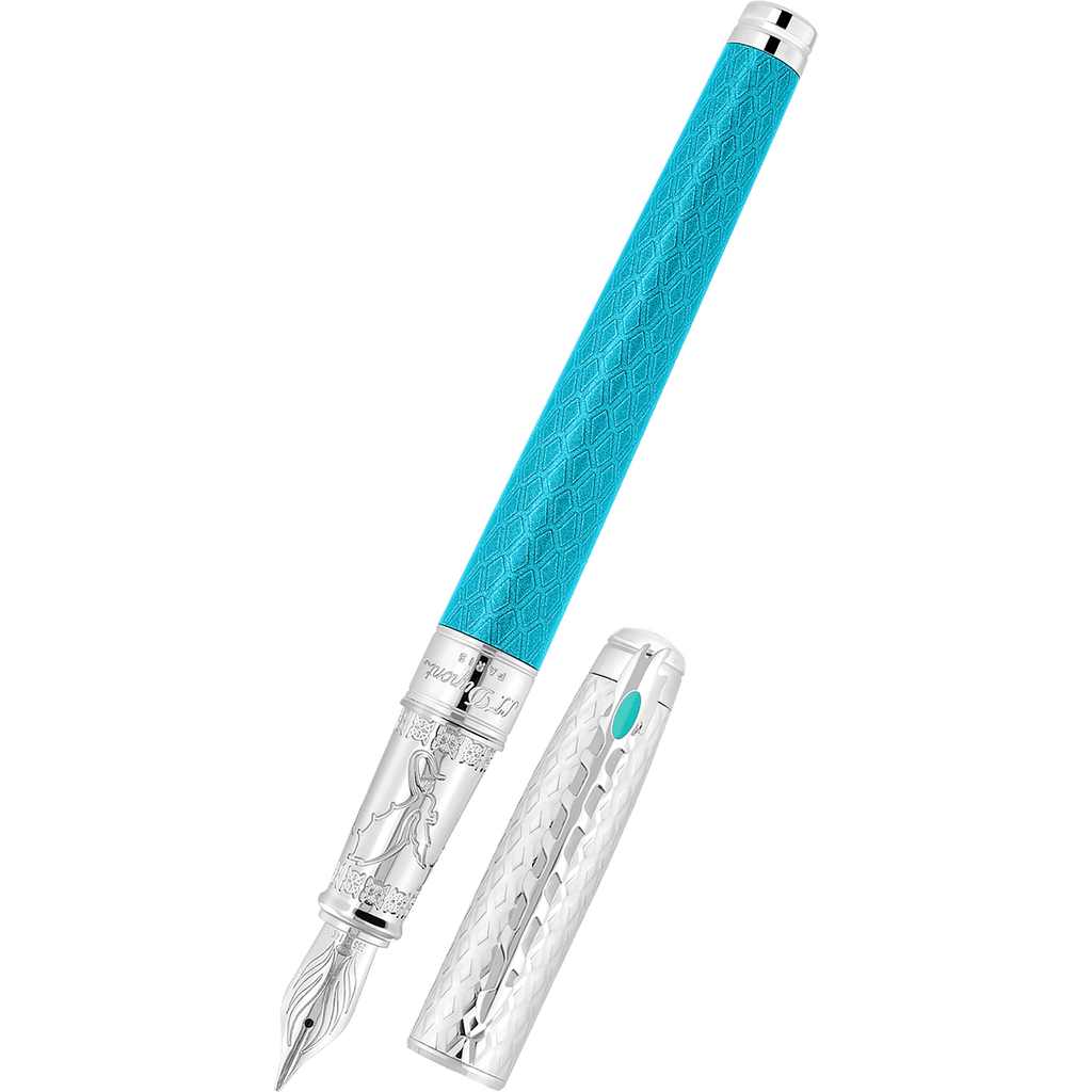 S T Dupont Line D Fountain Pen - Eternity Game of Thrones - Ice Blue (Large) - Pen Boutique Ltd