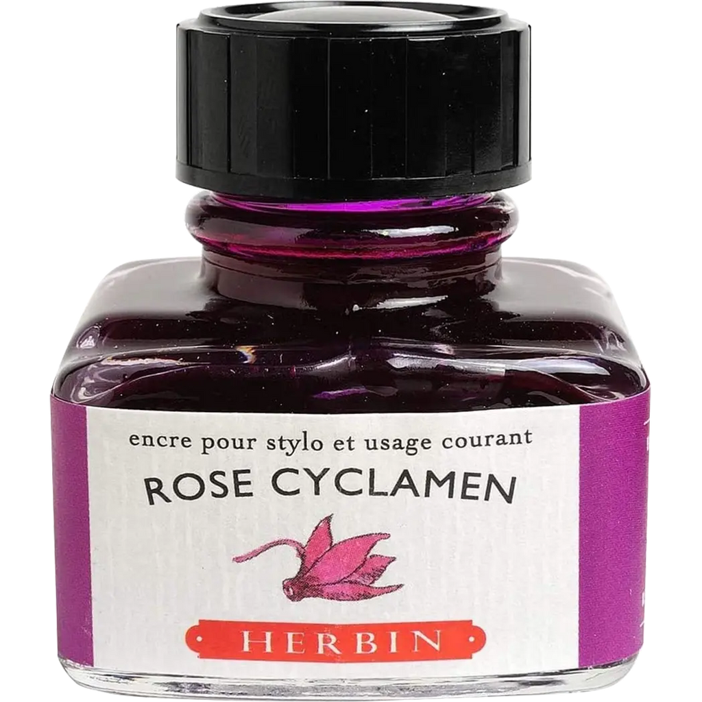 J. Herbin 30ml Fountain Pen Rose Cyclamen Bottled Ink-Pen Boutique Ltd