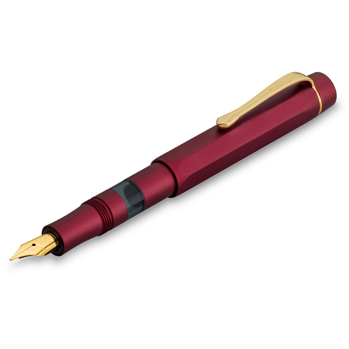Kaweco Sport Piston Filler Fountain Pen - Solo Bordeaux - Gold Trim - Pen Boutique Ltd